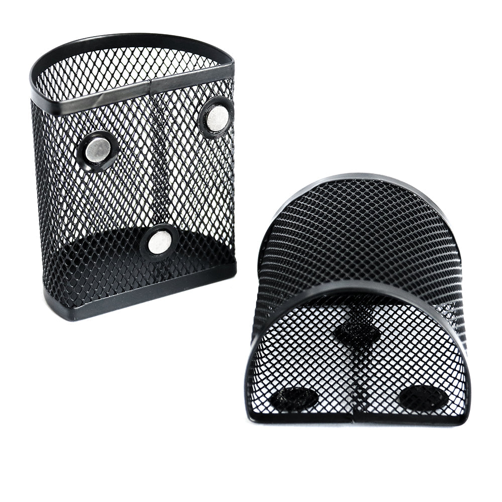 Black Magnetic Metal Mesh Pen Holder