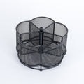 Black Metal Mesh Rotating Pen Holder