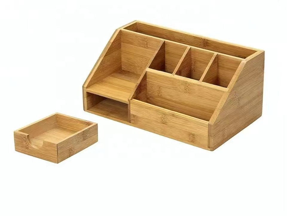 Bamboo Desktop Organizer with Drawer