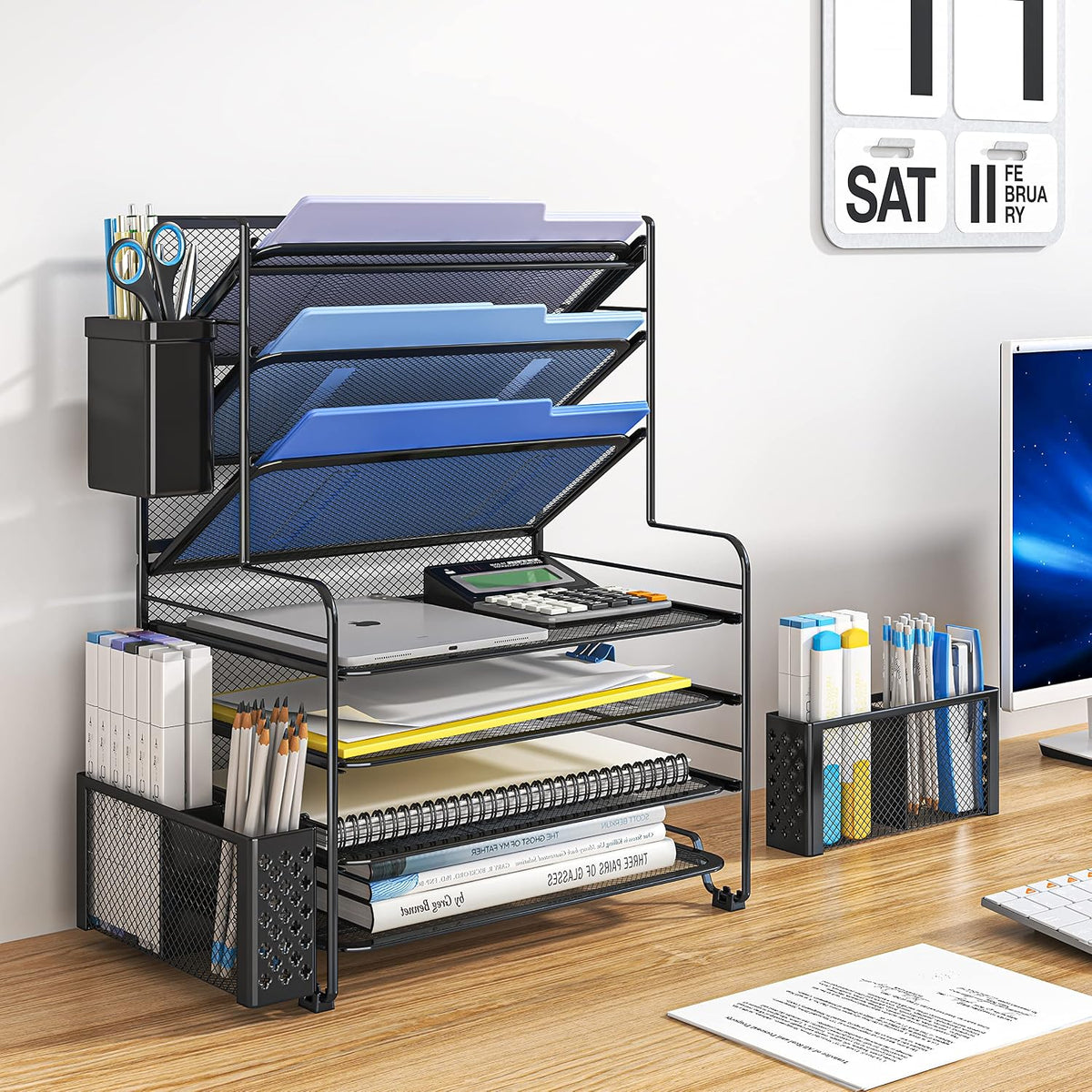 Seven-Tier Desk File Organizer