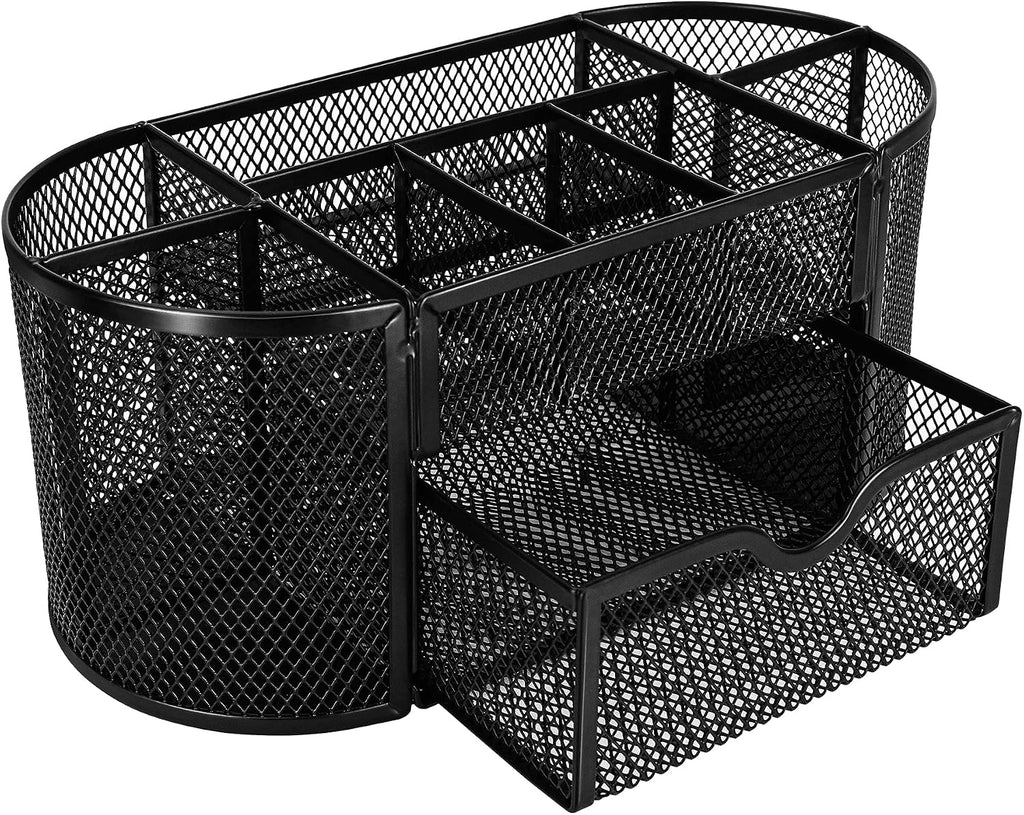 Black Metal Mesh Desk Organizers