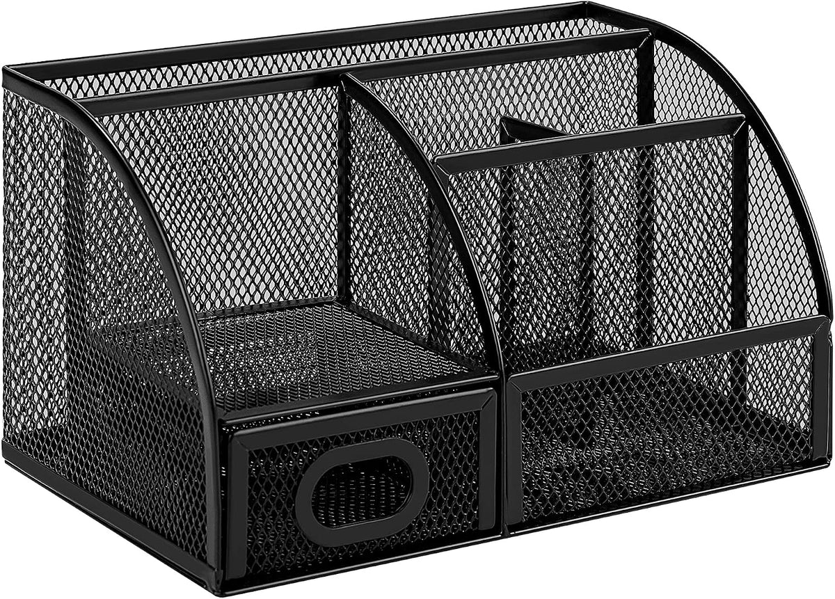 Black Metal Mesh Desk Organizers