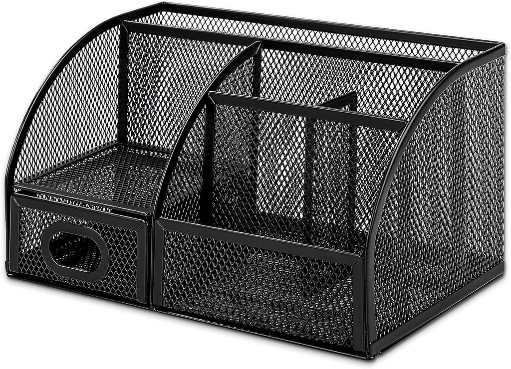 Black Metal Mesh Desk Organizers