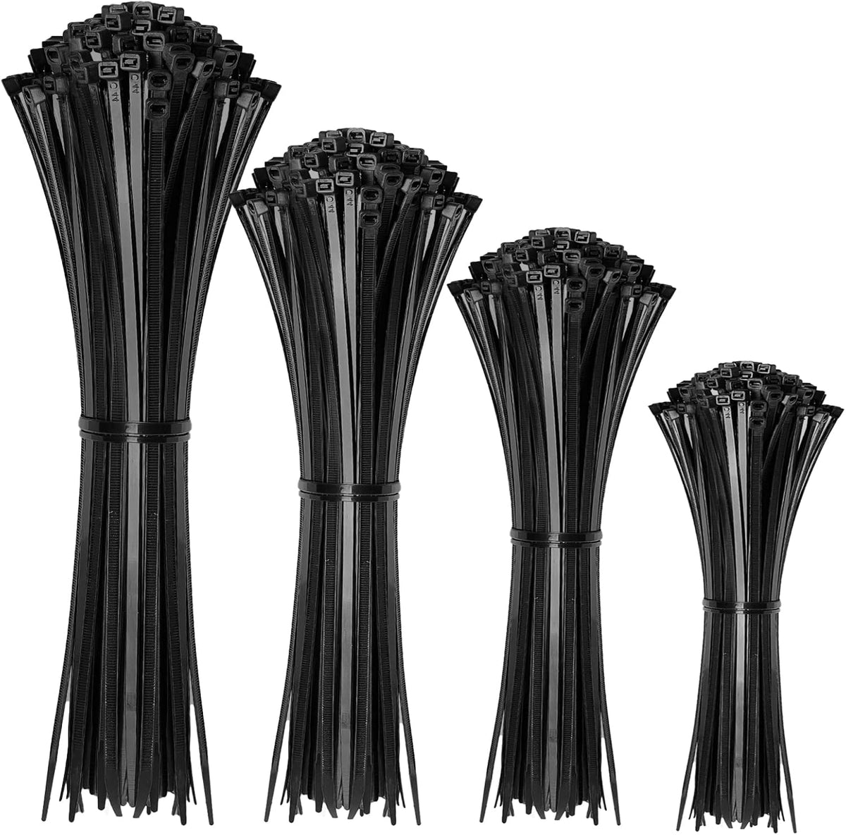 Mixed Length Cable Zip Ties, Pack of 400