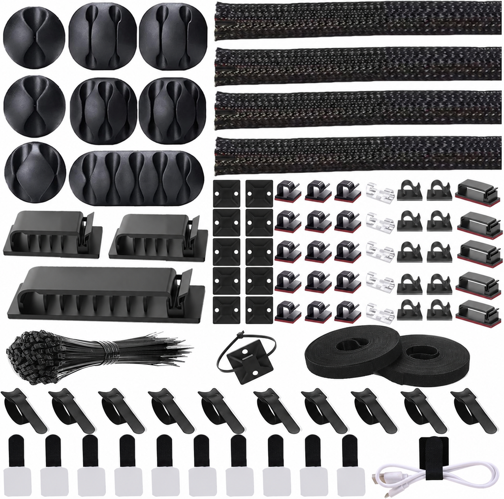 Cable Management Kit, 192 Pieces