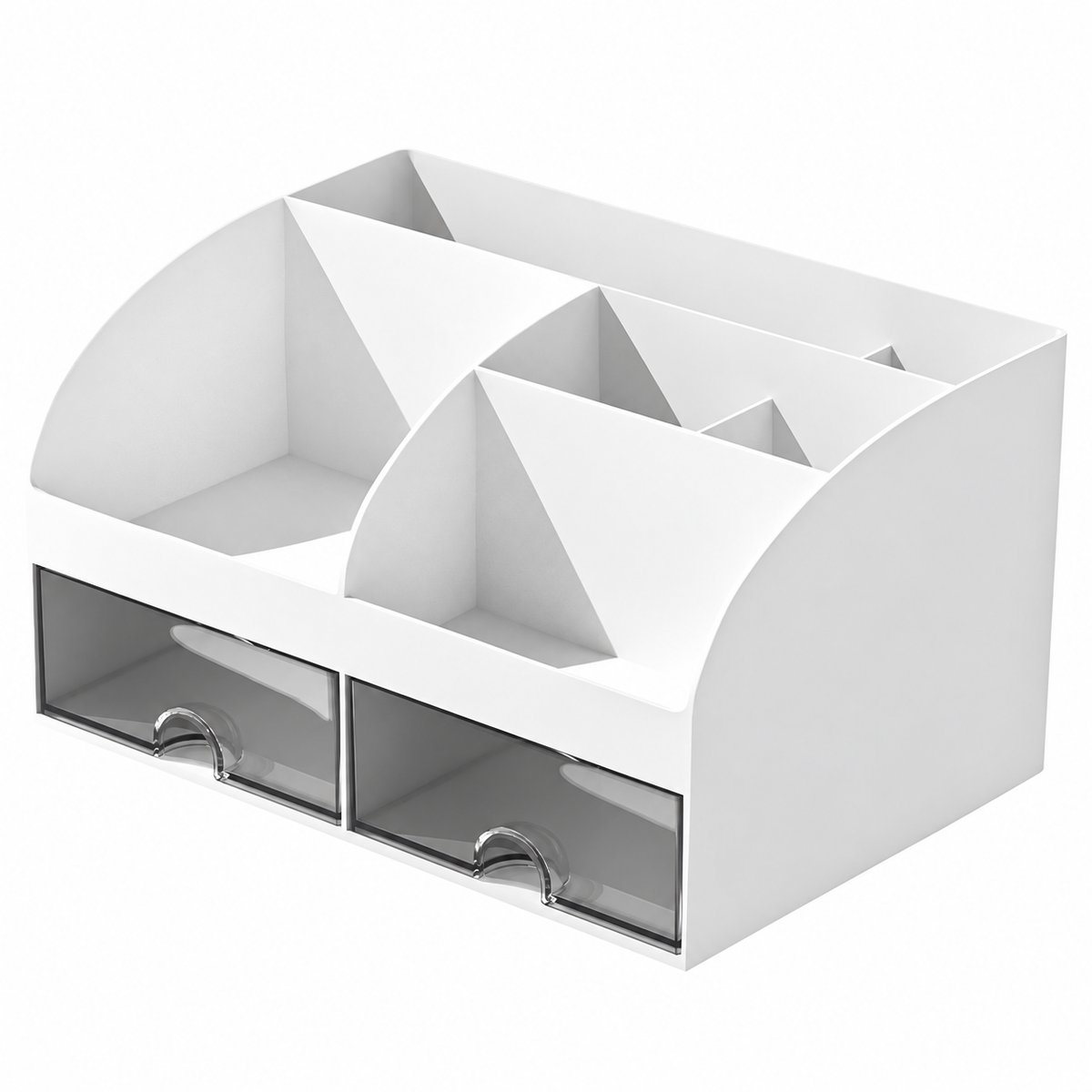 White Desk Organizer with Two Drawers