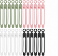 Multicolor Silicone Cable Ties, Pack of 24