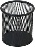 Black Metal Mesh Pen Cup