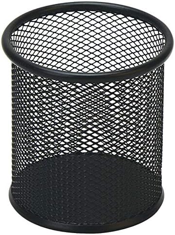 Black Metal Mesh Pen Cup