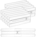 Clear Adjustable Drawer Dividers, 12 Pack