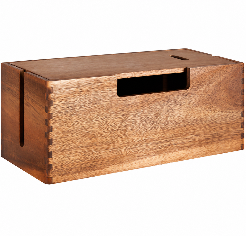 Acacia Wood Cable Management Box