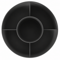 Black Five-Compartment Rotating Pen Holder