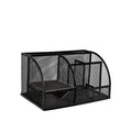 Black Mesh Desk Organizer with Drawer