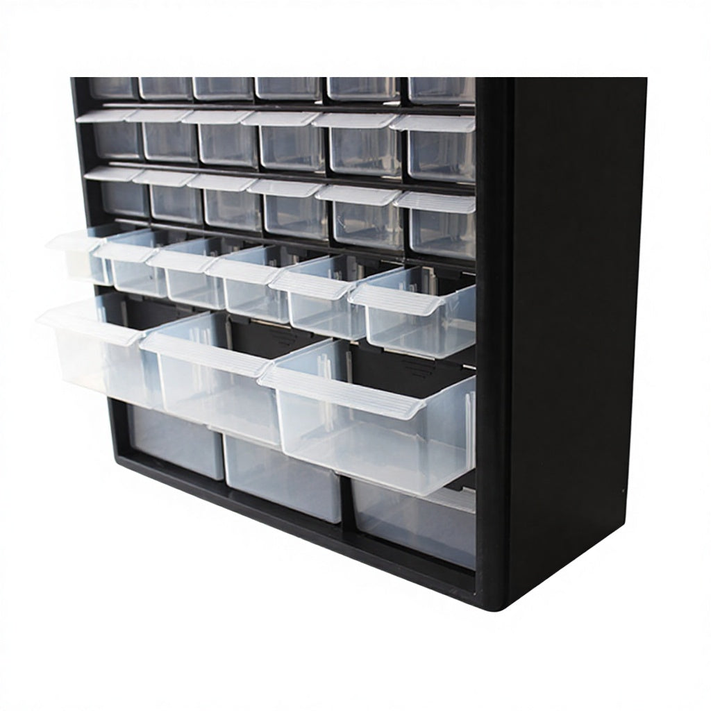 Black 42-Drawer Small Parts Cabinet