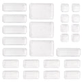 Clear 25-Piece Drawer Organizer Tray Set