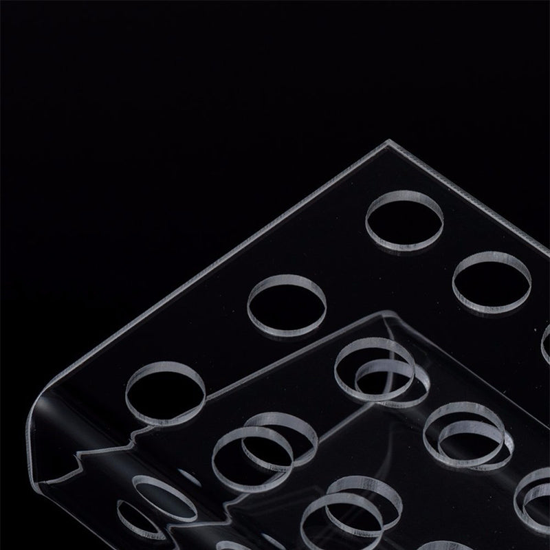 Clear Z-Shaped 36-Slot Pen Stand